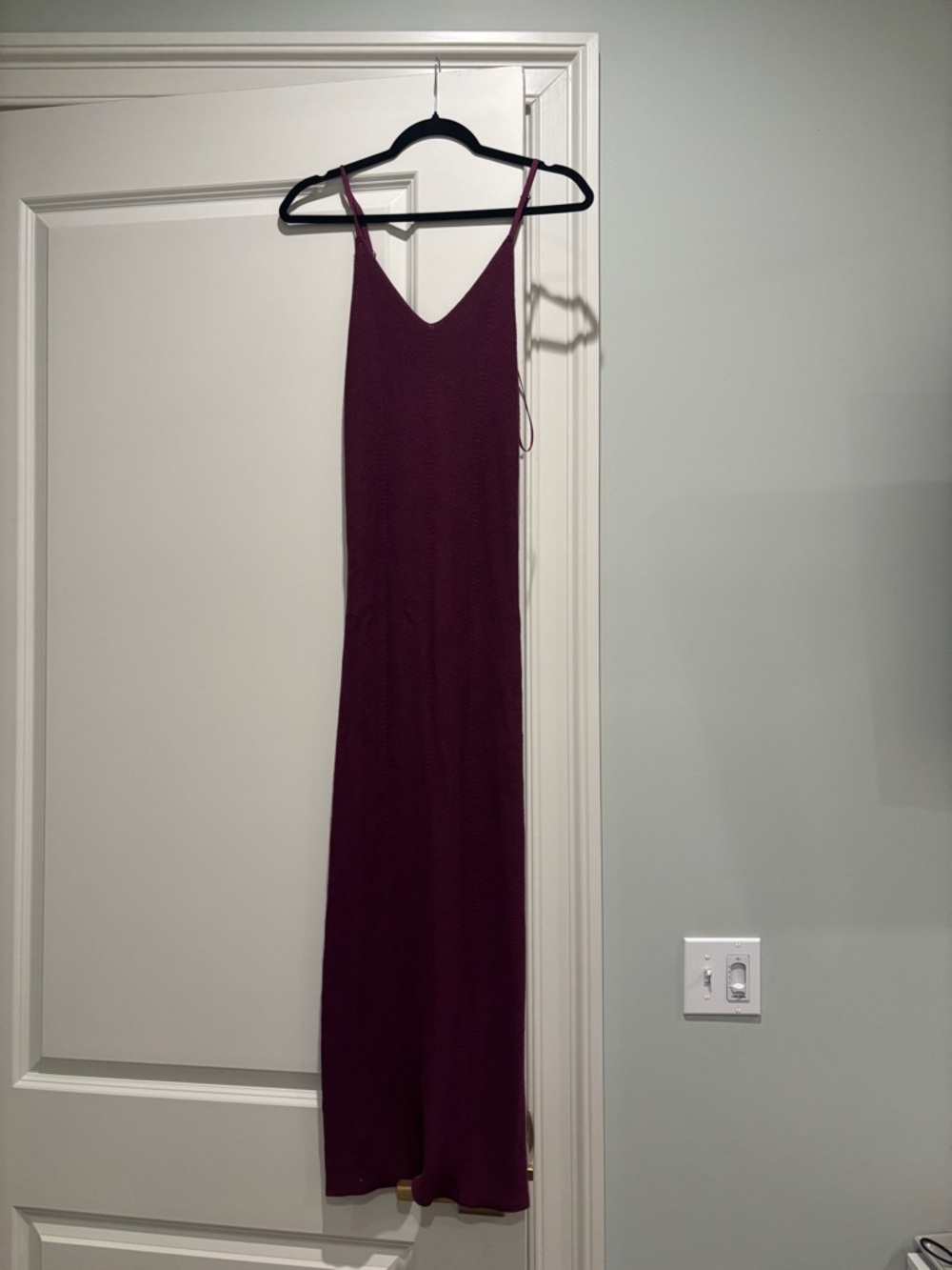 Women's Slip Maxi Dress in Deep Plum